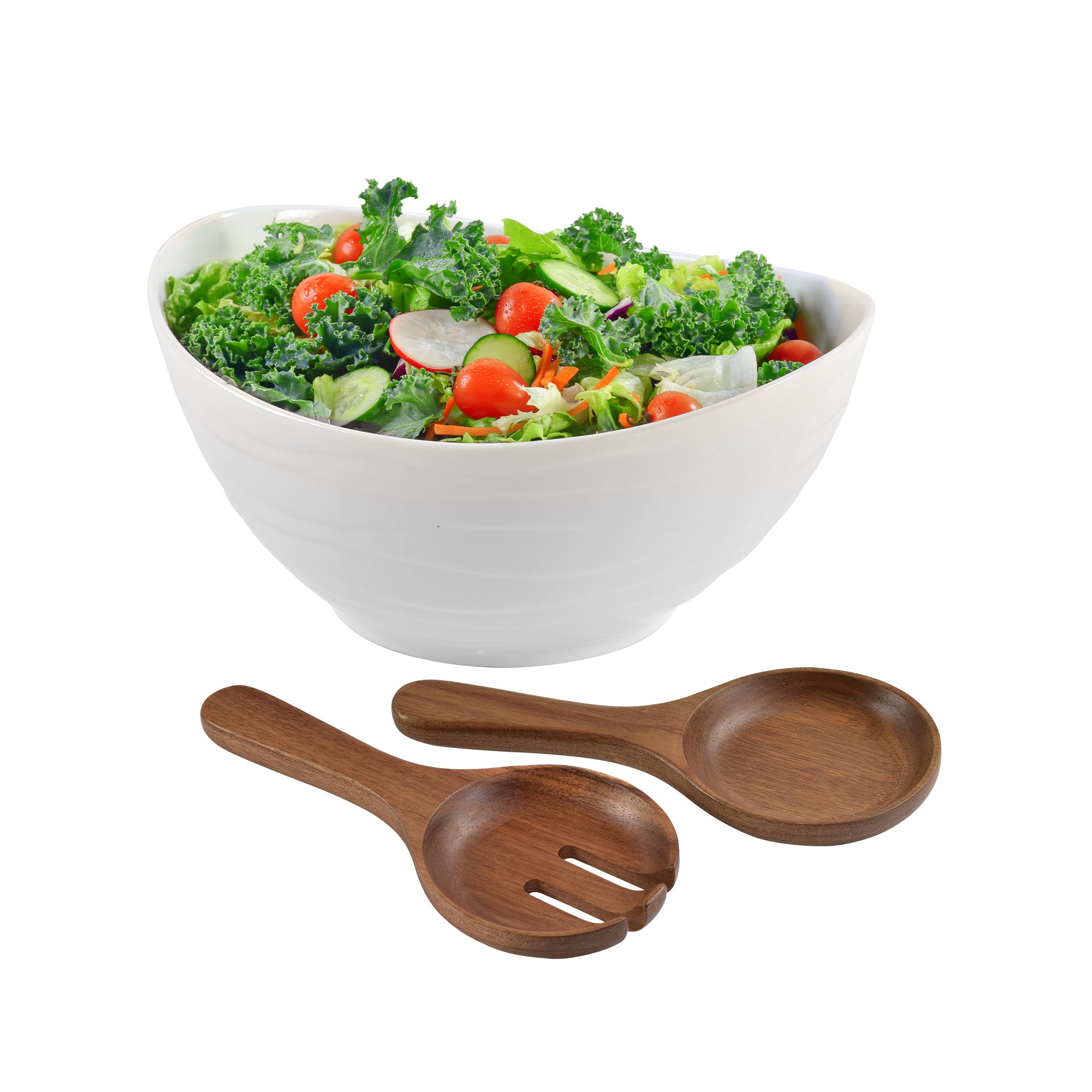 Large Salad Bowl with Servers, 3 Piece - Jay C Food Stores